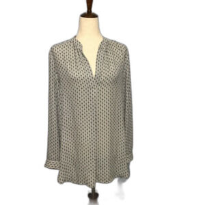 LOFT V-Neck Butterfly Print Tunic Top Sz M